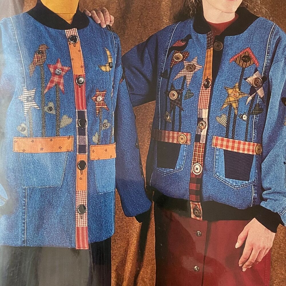 Indygo Junction IJ445 Pattern Jacket From Jeans Uncut Vintage Sewing Craft